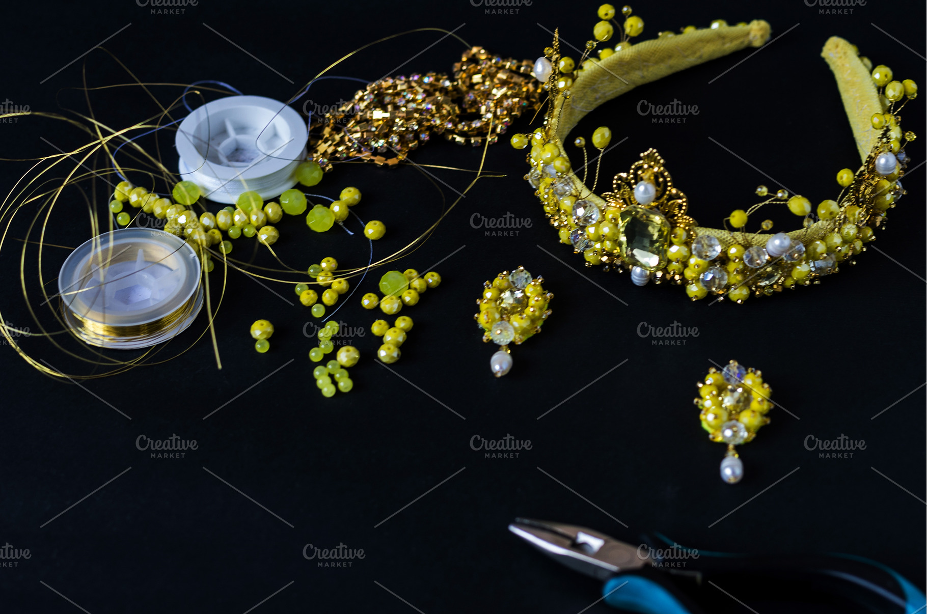 Making jewelry in wire technology., a Beauty & Fashion Photo by Stockphoto by vzwer