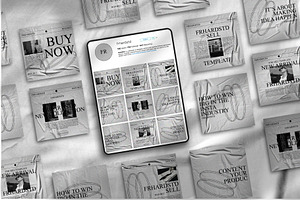 Instagram Template Newspaper Style