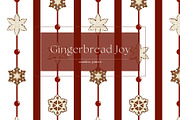 Gingerbread Cookies Joy Pattern, a Pattern Graphic by MouseGrey (Thumbnail 1 of 5)