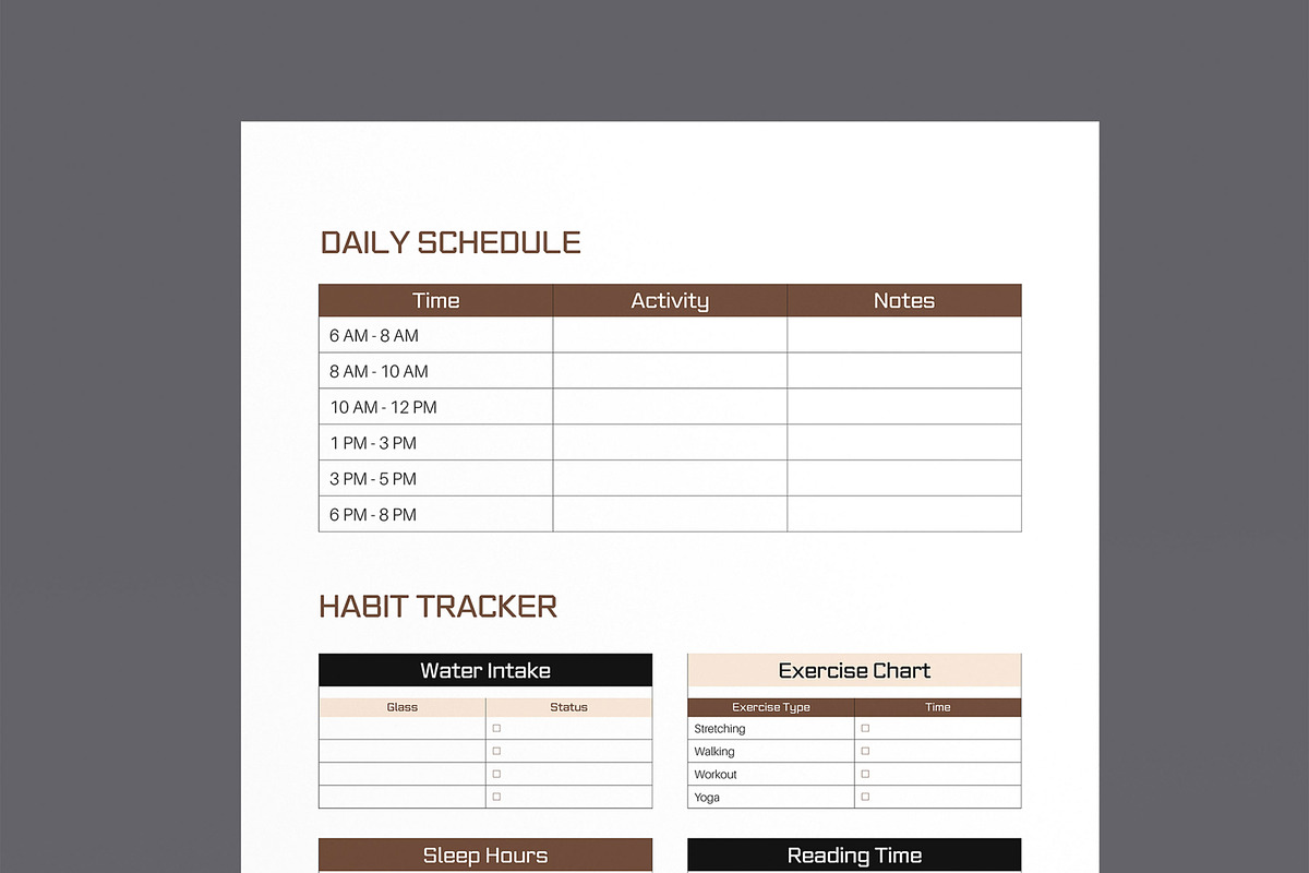 Printable Study Planner Journal, a Stationery Template by MightyDesign (Photo 4 of 8)