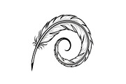 Vintage Feather Swirl SVG Bundle, an Illustration by Creativeshirt (Thumbnail 30 of 31)