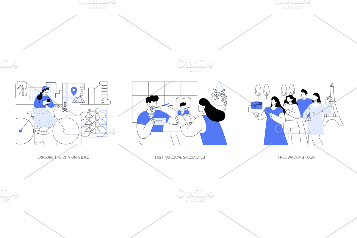 City trip activities isolated, a Person Illustration by Visual Generation