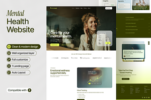 Mental Health Web Design, a Landing Page Template by Ahmed Rubel