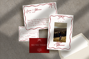 Tie the Knot Wedding Invite Suite, a Stationery Template by BY AVA — studio