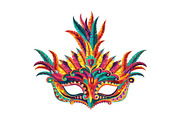 Carnival Masks vector set, a Decorative Illustration by LisaKolbasa (Thumbnail 6 of 15)