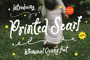 Printed Scarf Whimsical Quirky Font, a Handwritten Font by Tyasify (Thumbnail 1 of 7)