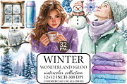 Winter Wonderland Igloo Clipart, an Illustration by Libby Wishes (Thumbnail 1 of 7)