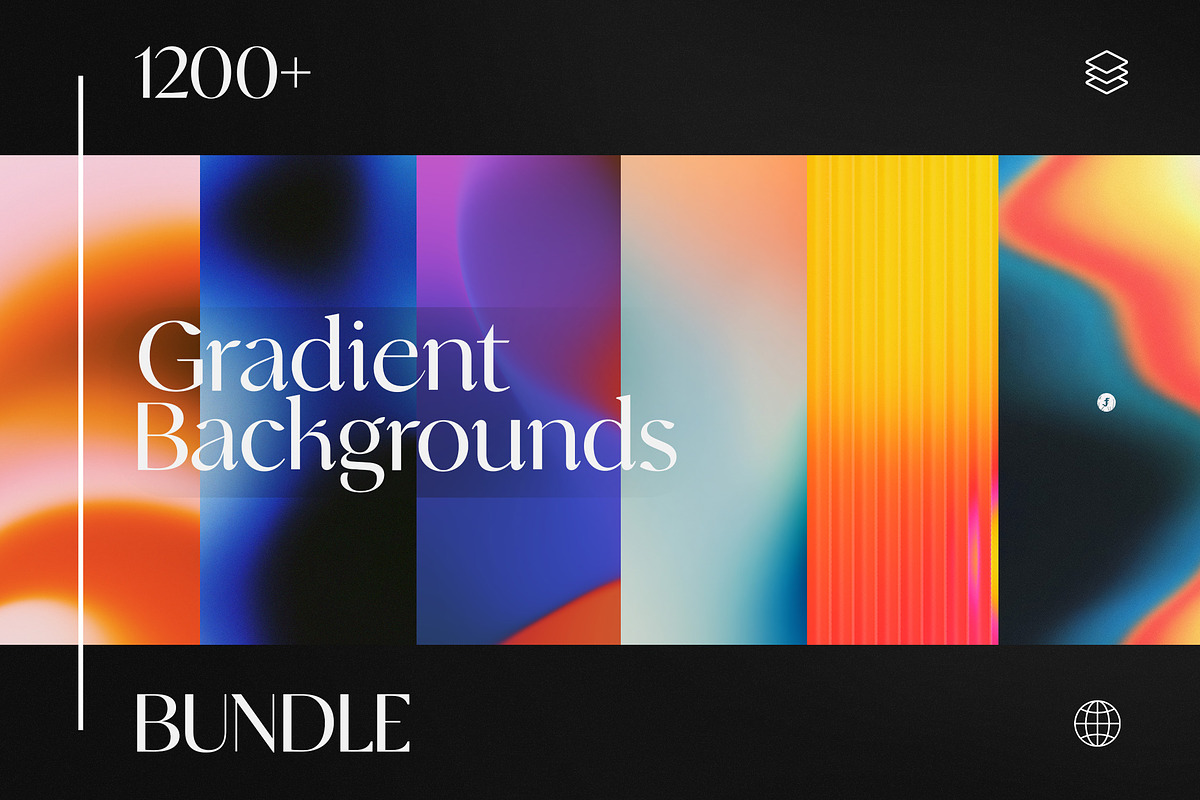 1200+ Gradient Backgrounds Bundle, a Background Graphic by Freezerondigital (Photo 1 of 27)