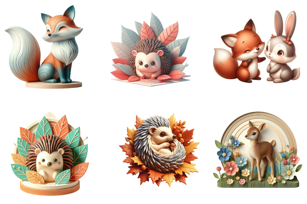 Woodland Forest Animals Clipart., a Graphic by CitraGraphics (Photo 3 of 3)