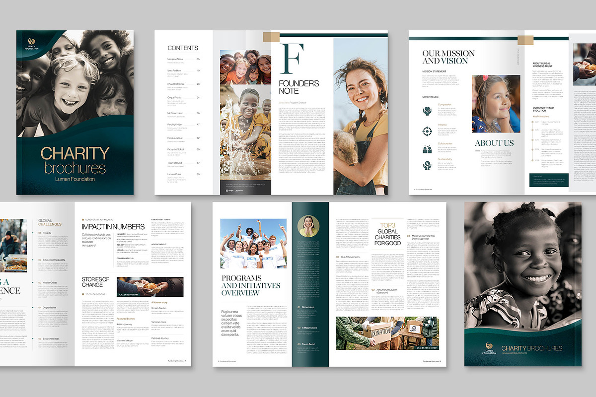 Charity Brochure Template, a Brochure Template by BrandPacks (Photo 2 of 6)