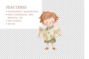 Watercolor Jungle Kids Clipart Set, an Illustration by MockupWizard (Thumbnail 4 of 5)