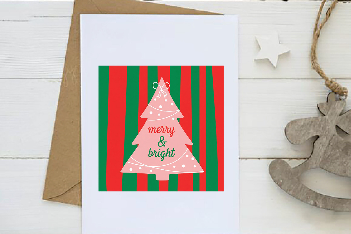 Christmas Wall Art Merry & Bright, an Illustration by Dream Creation (Photo 2 of 5)