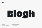Blogh; Fat and Quirky Display Font, a Sans Serif Font by Eko Bimantara (Thumbnail 1 of 9)