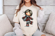 Christmas Little Girl Clipart, an Illustration by DreamCafeArt (Thumbnail 8 of 8)
