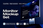 Display Monitor Mockup Set, a Mac Mockup by Creative Instagram shop (Thumbnail 1 of 6)
