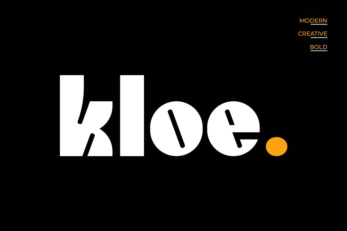 Kloe – Bold Display Font, a Sans Serif Font by Artiveko (Photo 1 of 8)