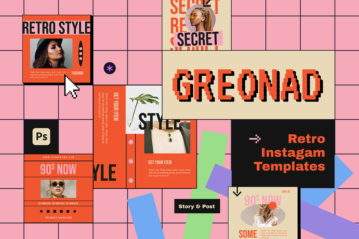 Greonad Instagram Template, a Social Media Template by Creatchees.std (Photo 1 of 5)