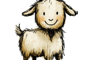 Cute goat doodle illustration, an Animal Photo by José Manuel Gelpi
