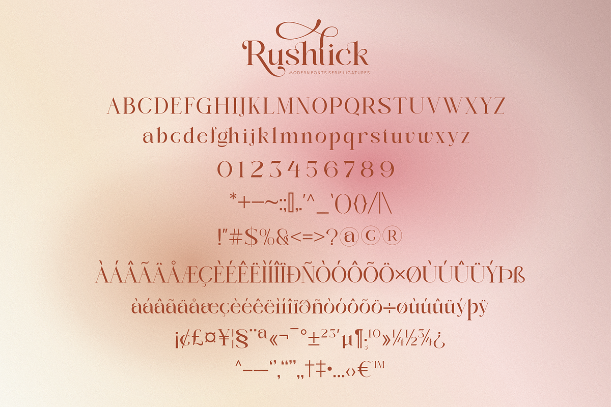 Rushtick, a Serif Font by Penatic Studio (Photo 9 of 10)