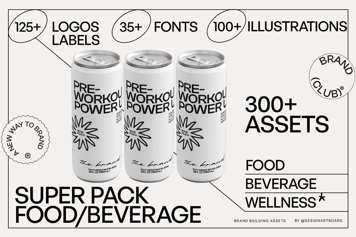300+ Super Pack Brand Kit Vol 1-4, a Branding & Logo Template by @designartboard (Photo 39 of 41)