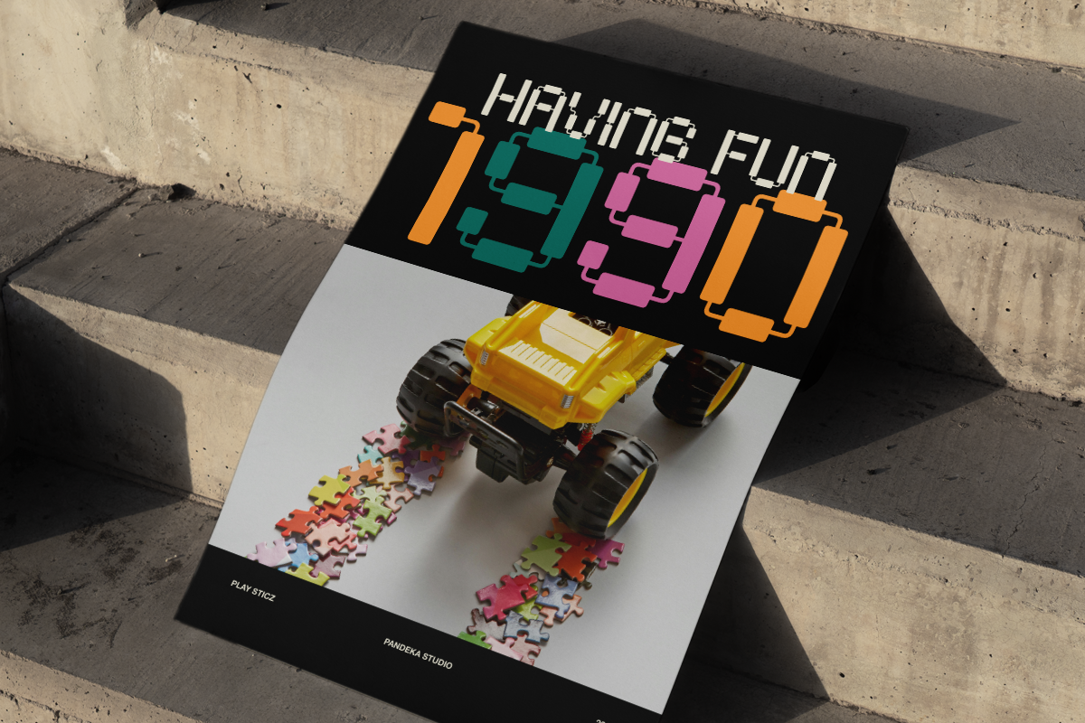 Play Sticz - Modern Plastic Toy Font, a Sans Serif Font by Pandeka Studio (Photo 8 of 9)