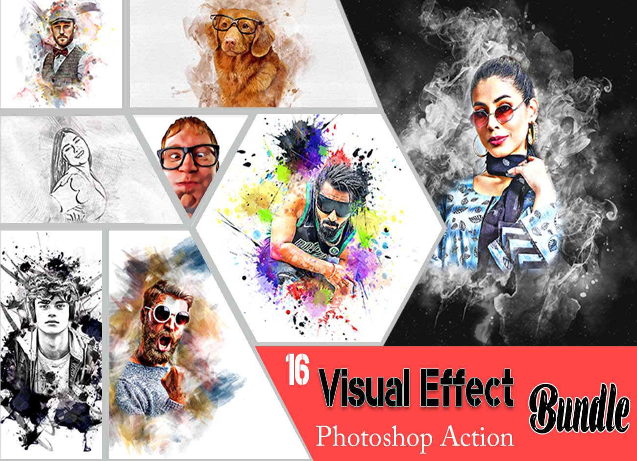 16 Visual Effect Ps Action Bundle, an Action Add-On by Studio Retouch