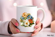 Floral Easter Wreath Clipart Png, an Illustration by Craft Nest (Thumbnail 8 of 8)