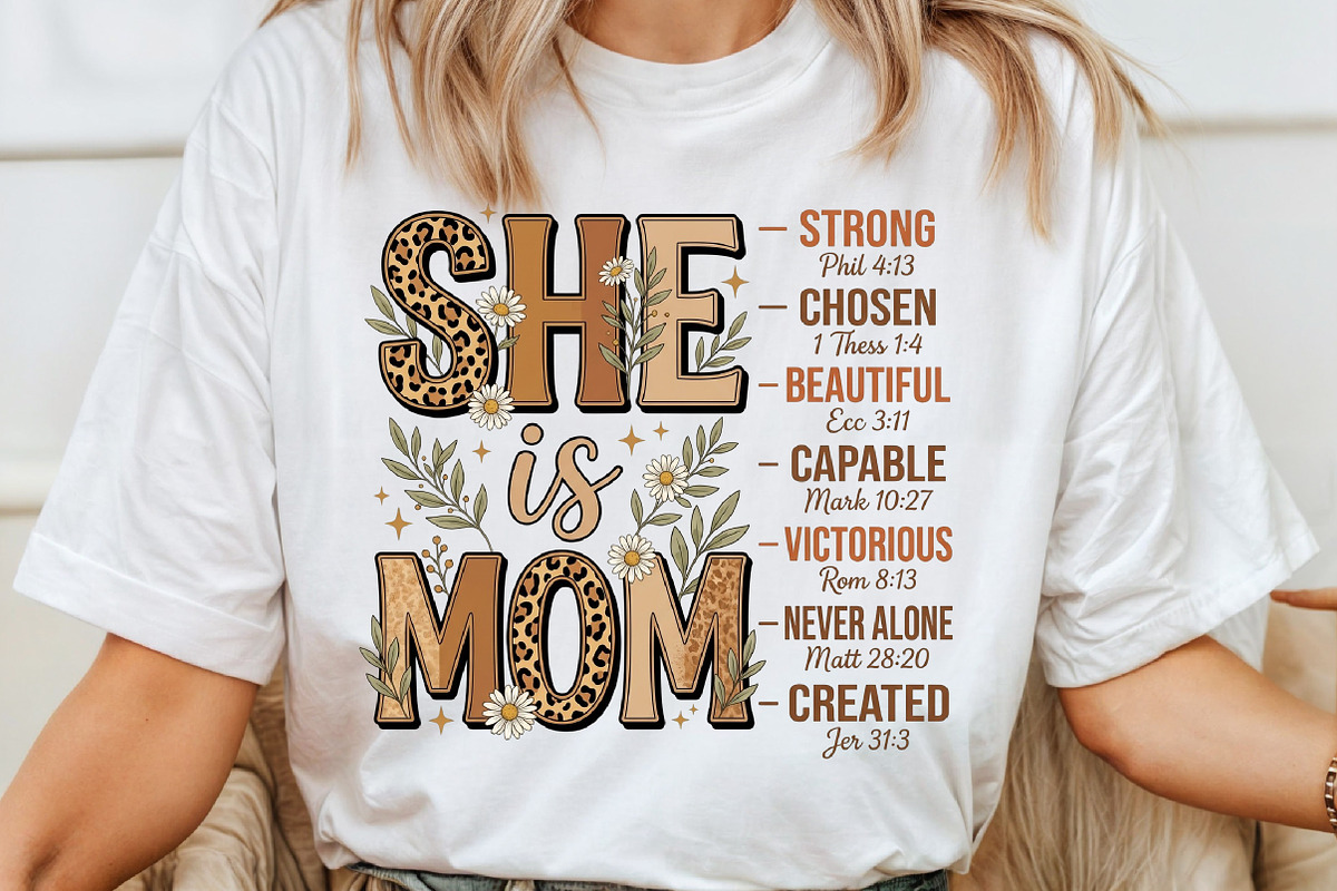 She is Mom Christian Mothers Day, a Seasonal Illustration by Sublimation Artist (Photo 4 of 9)
