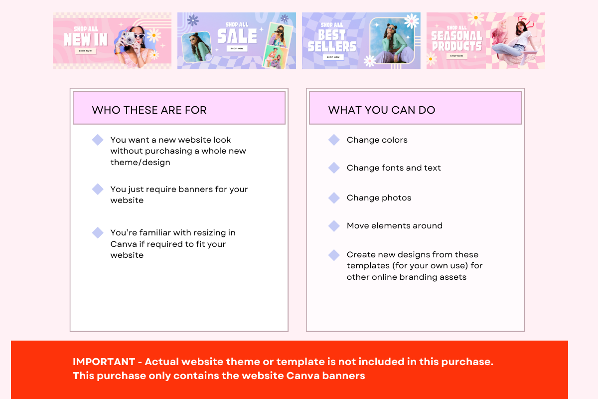 Retro Shopify Store Banners, a Shopify Template by Template Twist Shop (Photo 3 of 5)