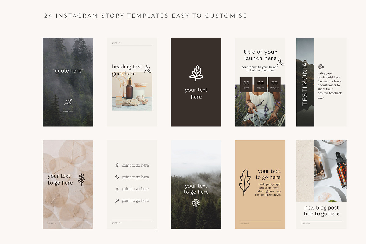 Nature Woodland Eco Social Templates, a Social Media Template by CreativeWilderness (Photo 10 of 12)