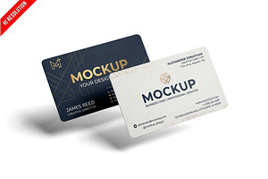 Two Horizontal Business Cards PSD, an Advertising Mockup by Bruno's Shop