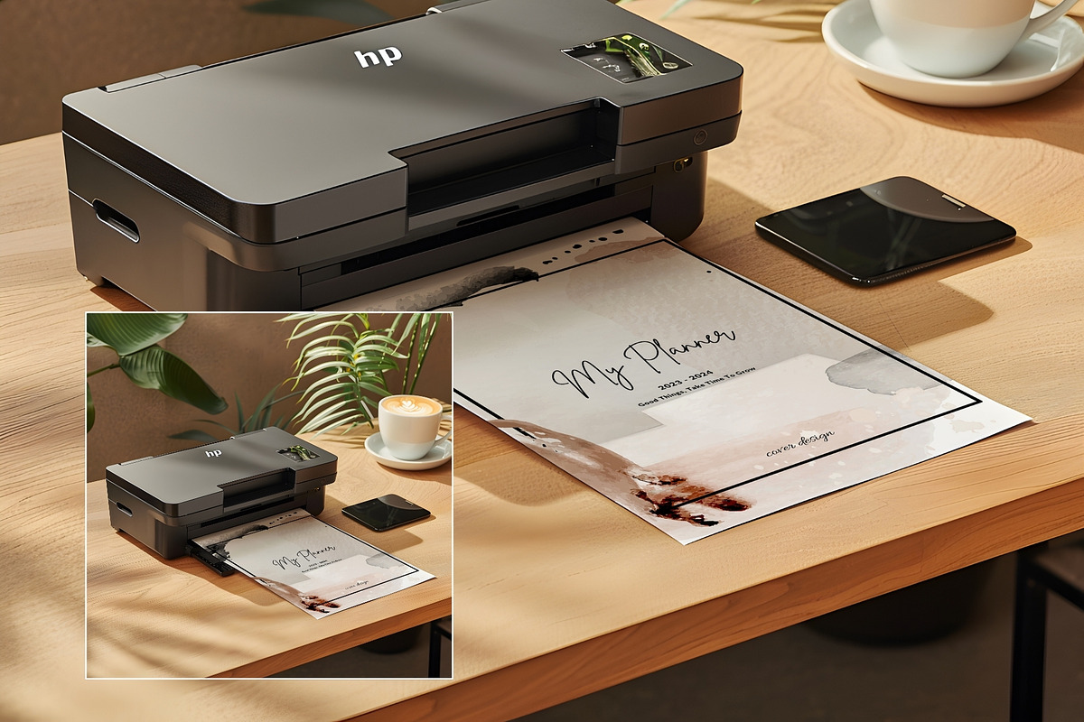 Minimal Printer Mockup - PR006 - 001, a Books & Magazine Mockup by Callistemon Creative (Photo 2 of 7)