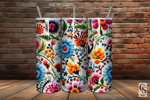 Mexican Flowers Embroidery Patterns