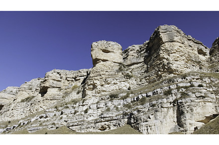 Low angle view of rock formations, a Nature Photo by Media Whale Stock