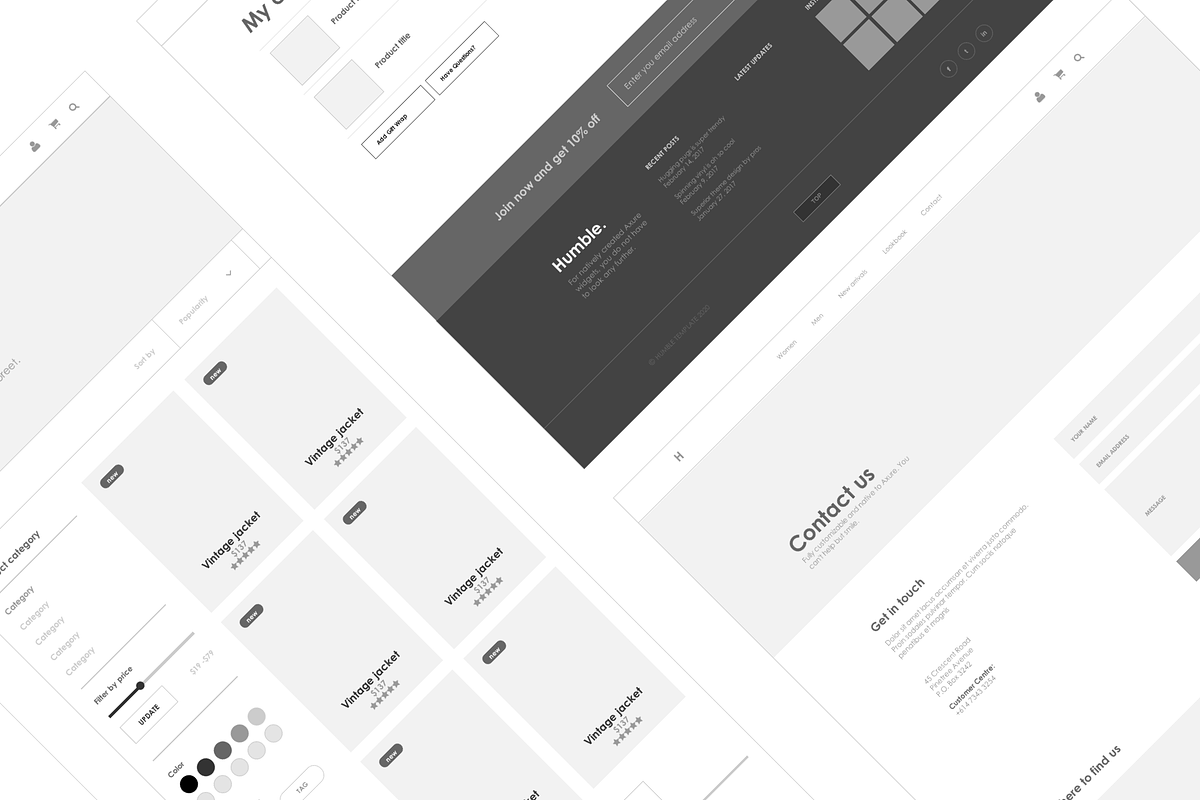 Axure responsive Ecommerce template2, a Wireframe Template by Humble UX (Photo 3 of 5)