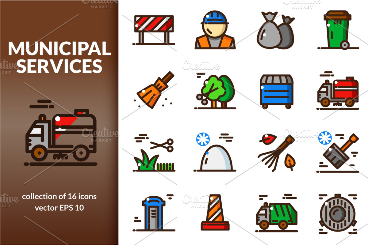 Municipal Services, an Outline Icon by meowu