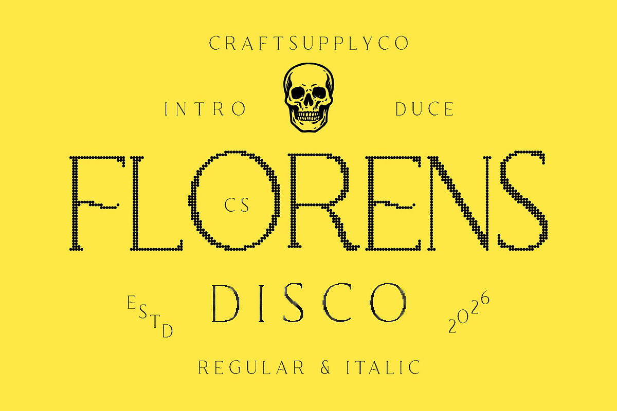 CS Florens Disco, a Serif Font by Craft Supply Co. (Photo 1 of 8)