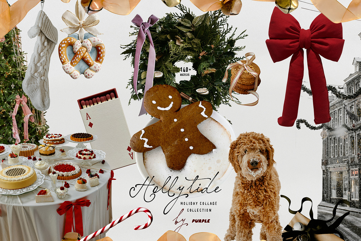 Vintage Christmas Collage, an Object Graphic by Purple (Photo 5 of 12)