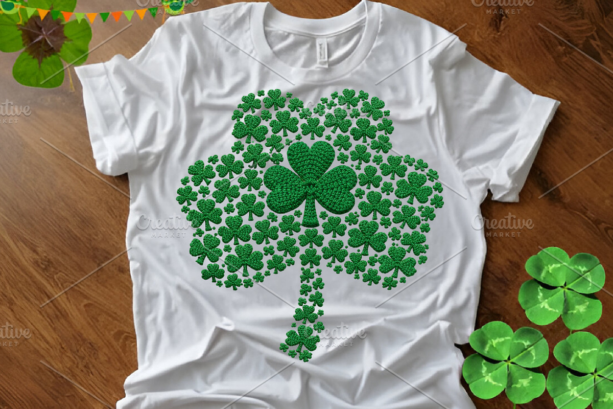 Crochet St. Patrick’s Day Clover PNG, an Illustration by Canvas Craft (Photo 4 of 4)