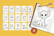 Animal Coloring Pages for Kids, an Animal Illustration by vik.stock (Thumbnail 10 of 17)