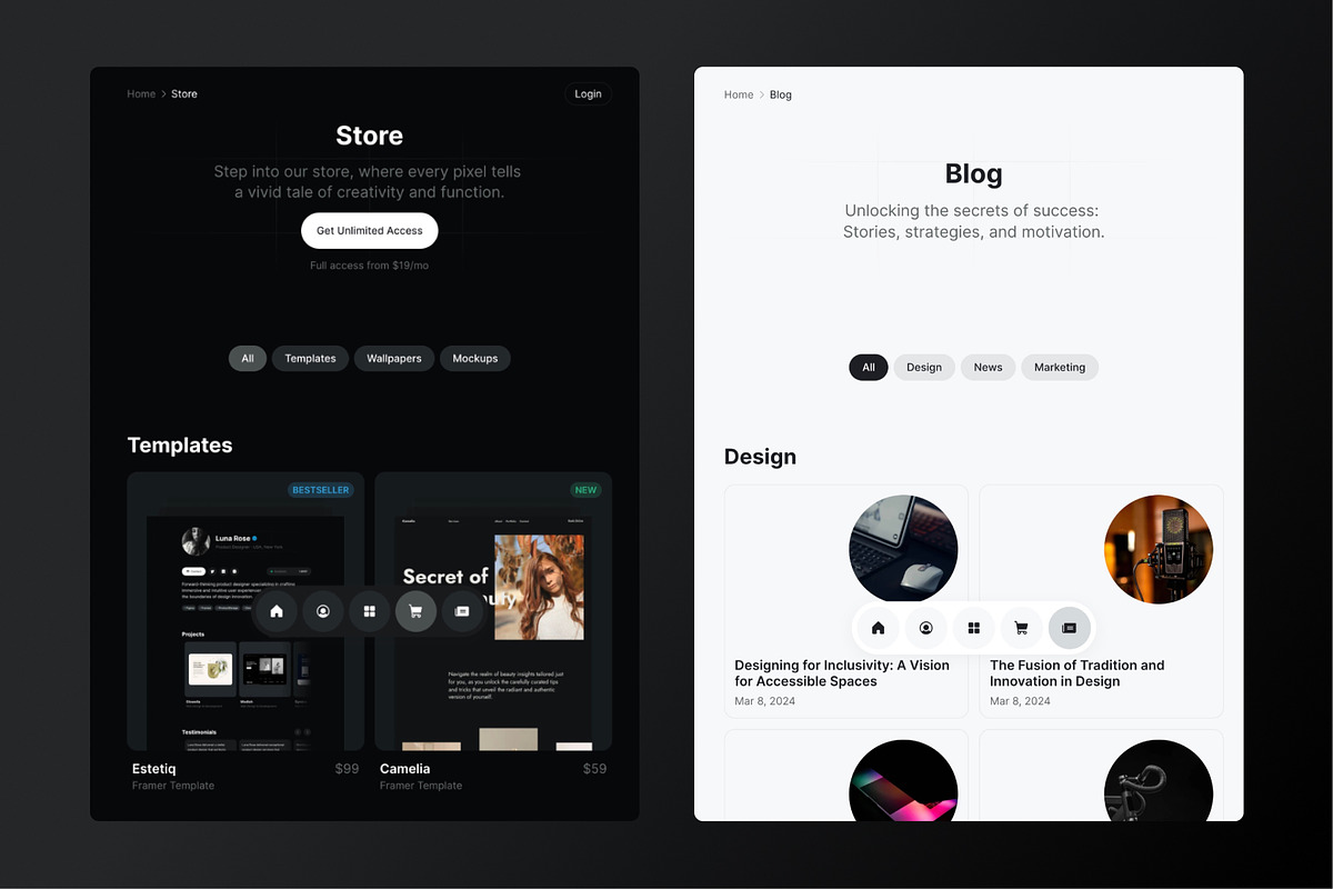 Estetiq — Personal Framer Template, a Landing Page Template by Slava Burian (Photo 2 of 5)