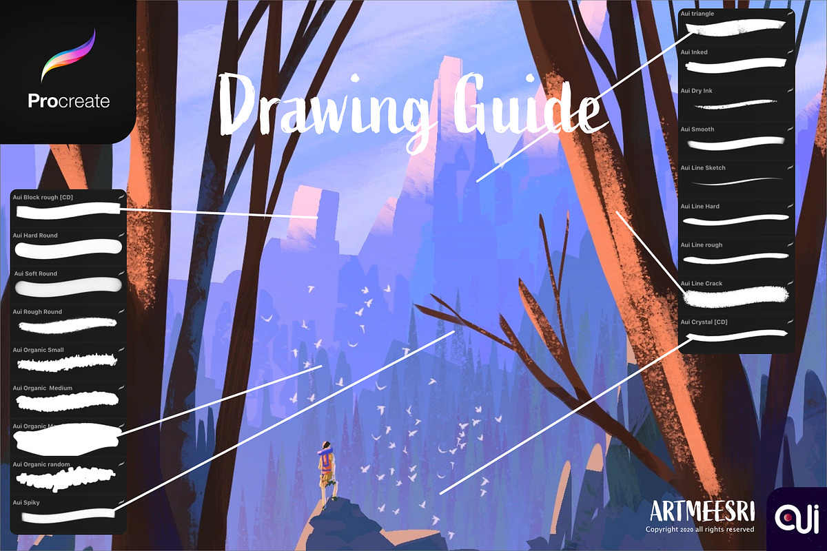 Procreate Brushes set : Sketching, a Brush Add-On by Artmeesri (Photo 3 of 5)