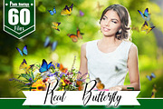 60 Butterfly Overlays Photoshop, a Layer Style Add-On by OverlayBox (Thumbnail 1 of 5)