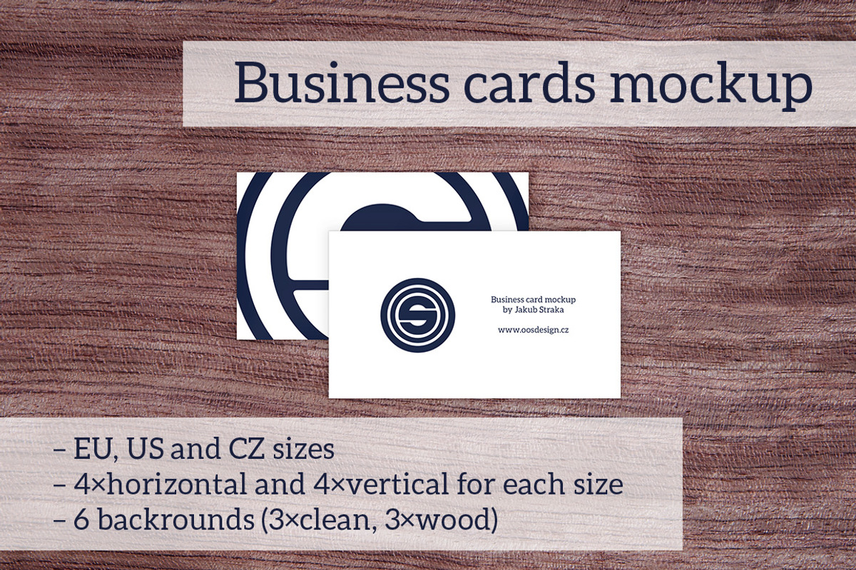 Business cards mockup, a Print Template by OOS Design (Photo 1 of 8)