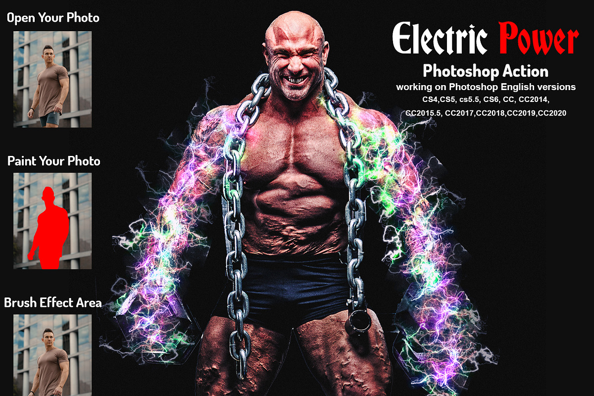Electric Power Photoshop Action, an Action Add-On by Studio Retouch (Photo 1 of 11)