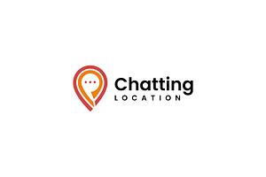 Chat location communication logo
