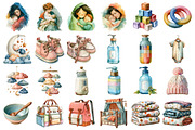 Mom & Baby Clipart Set, a Seasonal Illustration by Daily.Designs (Thumbnail 2 of 3)