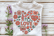 Valentine Heart Doodle Sublimation, an Illustration by CraftArtStudio (Thumbnail 2 of 4)
