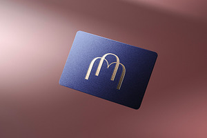 Logo Mockup Business Card Floating