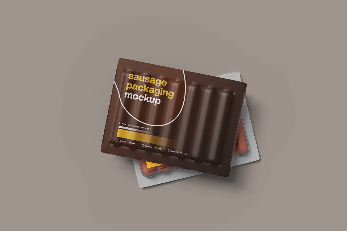 Sausage Packaging Mockup, a Product Mockup by MrLetters (Photo 2 of 5)